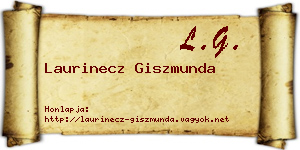 Laurinecz Giszmunda névjegykártya